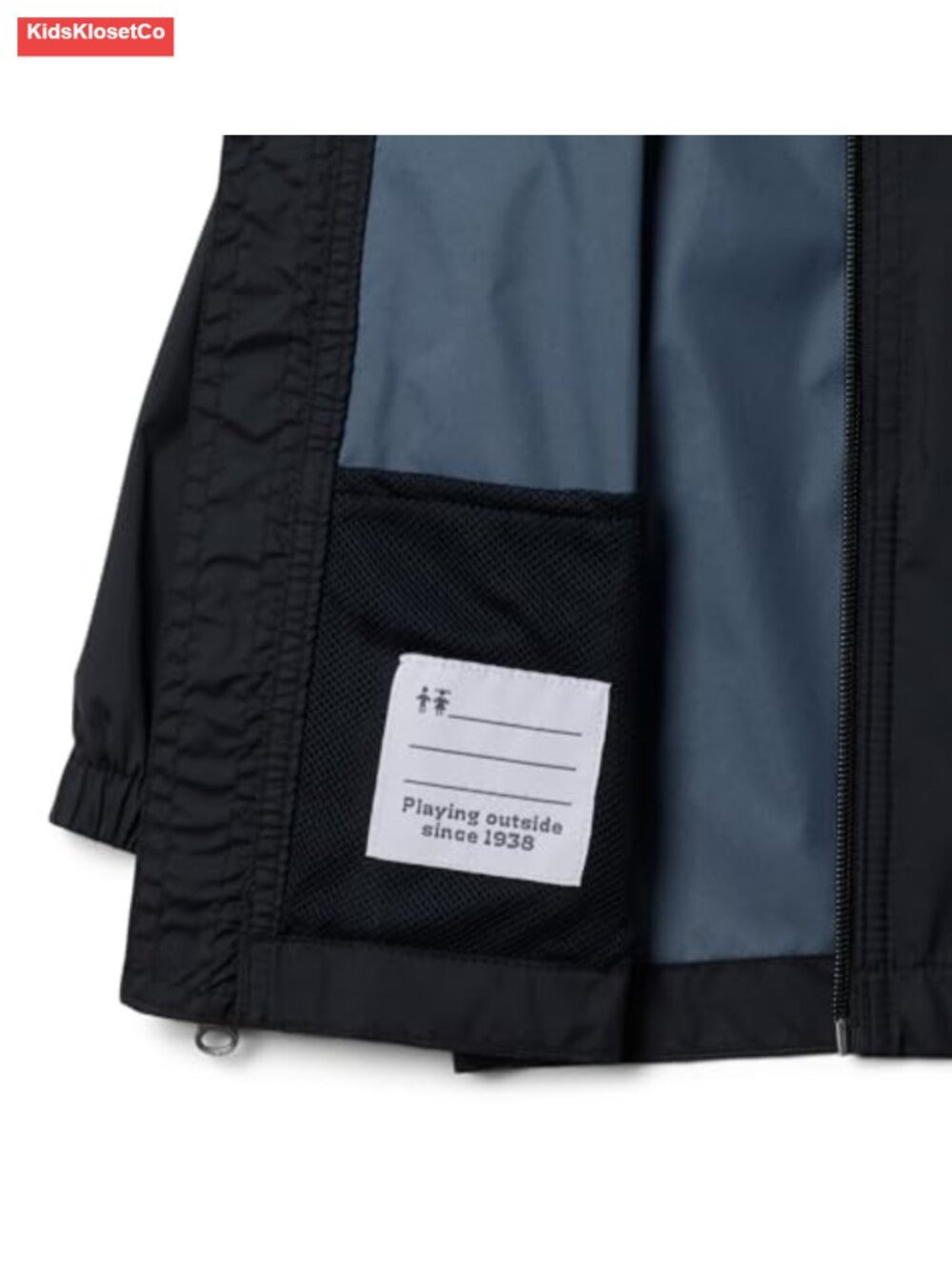 Youth Waterproof Nylon Rain Jacket with Hood - Picture 6 of 6